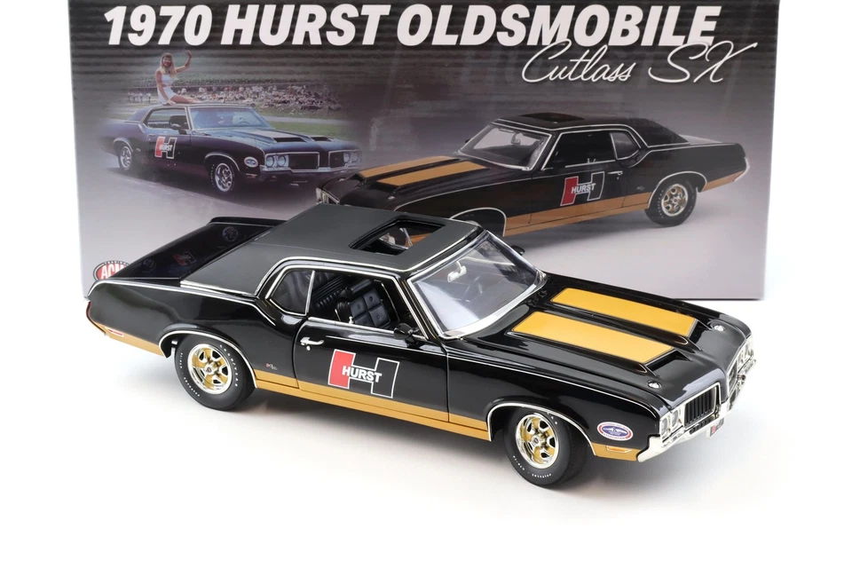 1:18 ACME 1970 OLDSMOBILE CUTLASS SX COUPE HURST EDITION Nero/Oro - Immagine 2 di 4