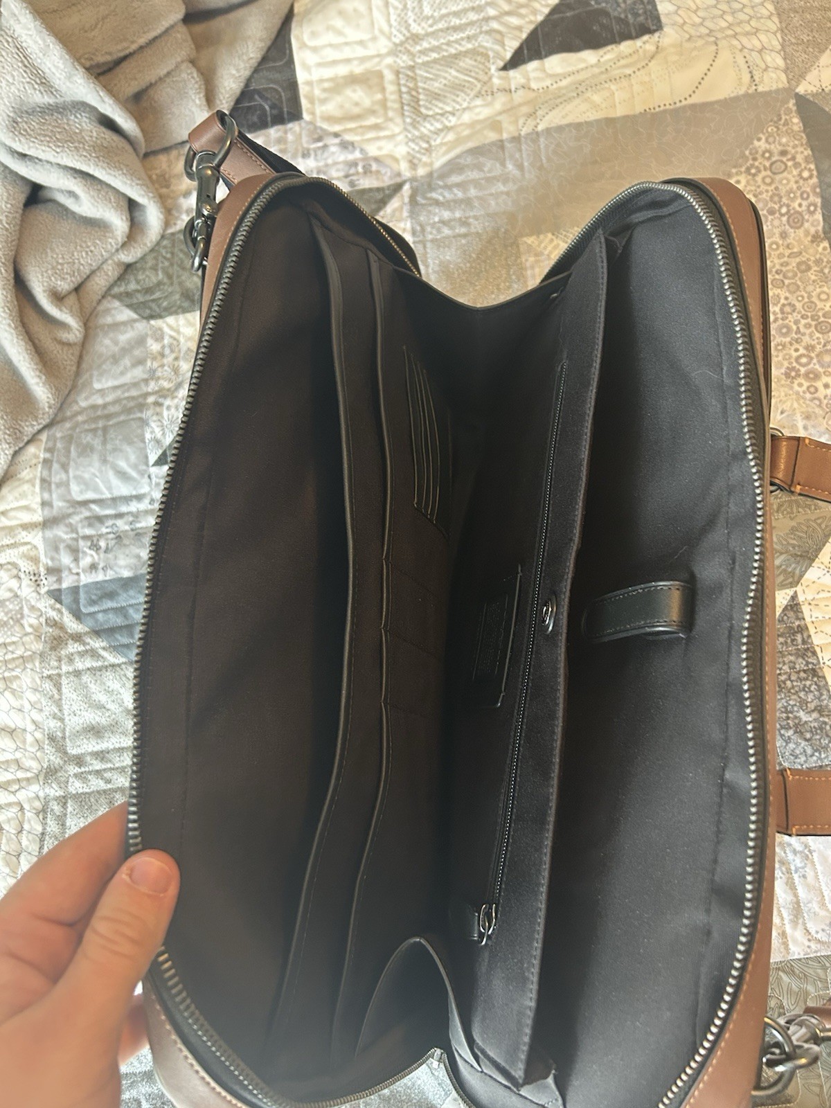 Coach Brown Briefcase Document Case Adjustable St… - image 5