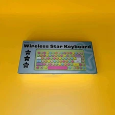 🍬🍭 Prime Connect Kawaii Pastel Back To School Wireless Star Keyboard 💫💫