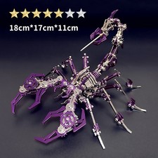 3D Metal Puzzle Purple Scorpion Insect Model Kit Build Toy Adult Gift Desk