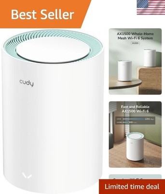 Revolutionary WiFi 6 Mesh System AX1500 - Eliminates Dead Zones in 1000 sq.ft.