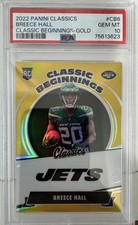 2022 PANINI Classics BREECE HALL ROOKIE GOLD Classic Beginnings /99 CB-6 PSA 10