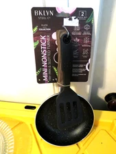 BKLYN Steel Co. Black Nonstick Mini Fry Pan & Spatula 2-Pc. Set BNWT