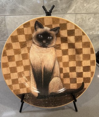 D.C. Brown Country Kitties Siamese Cat Collector Plate David Carter Brown