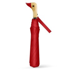 Duck Handle Umbrella Kids - Compact Portable Folding Lightweight Small 03.Red