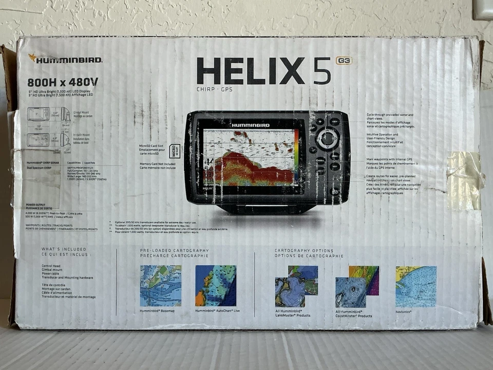 Hummingbird Helix 5 Chirp GPS G3 Dual Spectrum Chirp Sonar GPS 411660-1 NEW - Image 3 of 4