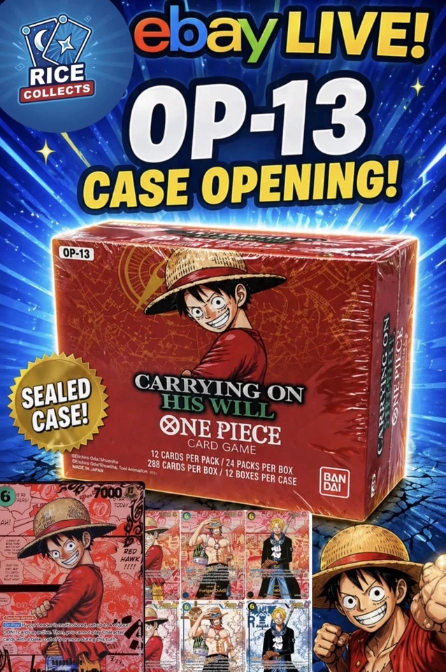OP-13 ENGLISH CASE OPENING!!!! FIRST WAVE FRESH CASE