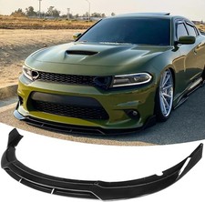 2015-2022 Dodge Charger SRT Double Deck Front Bumper Lip Splitter Glossy Black