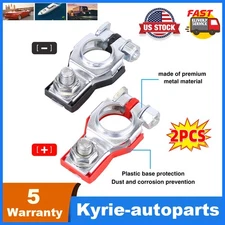 2X CAR BATTERY TERMINAL CLAMP CONNECTORS POSITIVE NEGATIVE RELEASE DISCONNECT US
