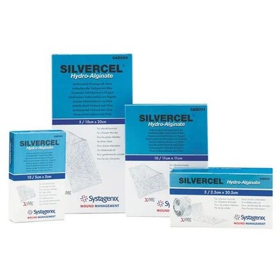 SILVERCEL 10er-Pack Antimikrobieller Hydroalginat-Verband Steril Wundauflage