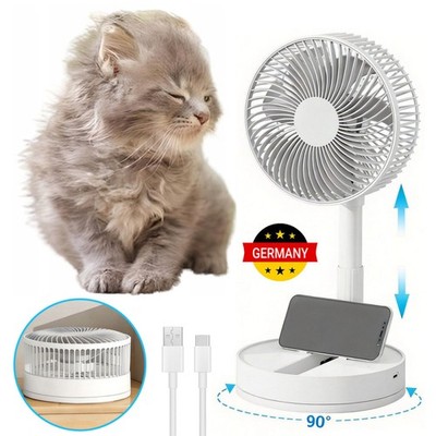 Tischventilator USB Ventilator Lüfter Leise Standventilator Tragbarer Lüfter Fan