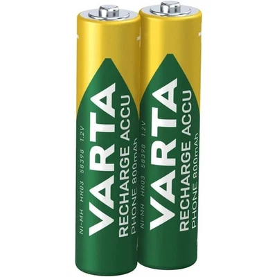 [58398101402] VARTA Lot de 2 piles téléphone AAA "Professional Phone Power" 8... - Photo 1/3