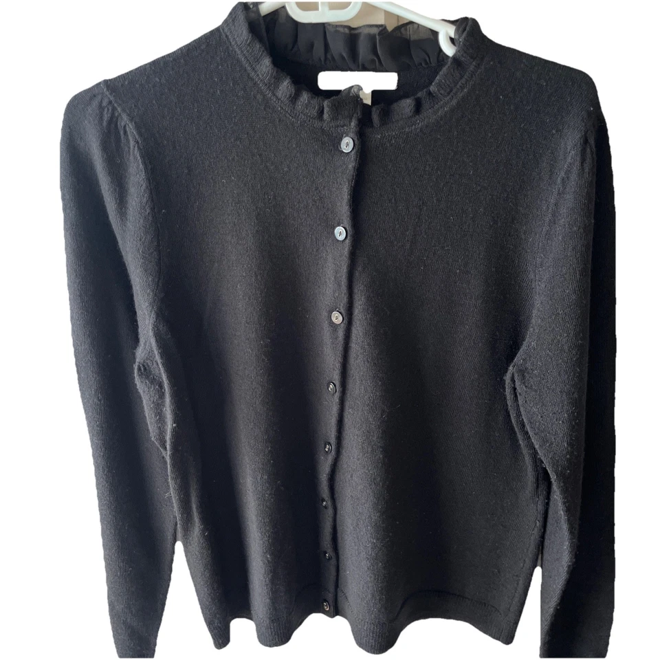 Cárdigan Suéter Sarah Spencer 100% Lana Merino Italiana Talla Grande Usado en Excelente Condición b5 Foto 2 de 4