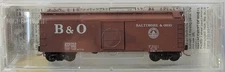 Micro-Trains 12000240 N B&O 40' Flat Panel Roof Single Door Boxcar #276383 LN