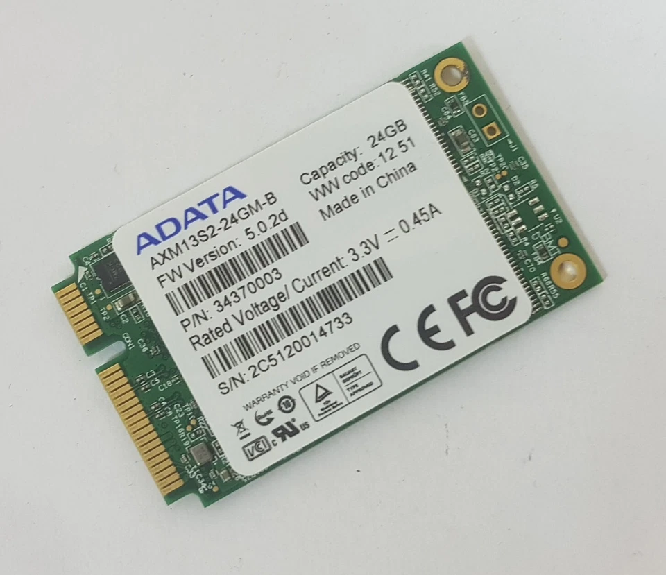 ADATA AXM13S2-24GM-B - 24GB MSATA Solid State SSD MLC 3Gbps