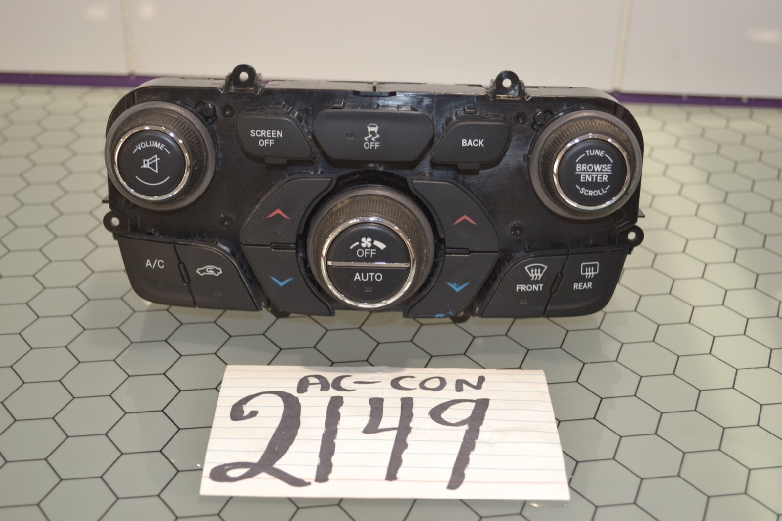 2015 Chrysler 200 AC and Heater Control Used Stock #2149-AC