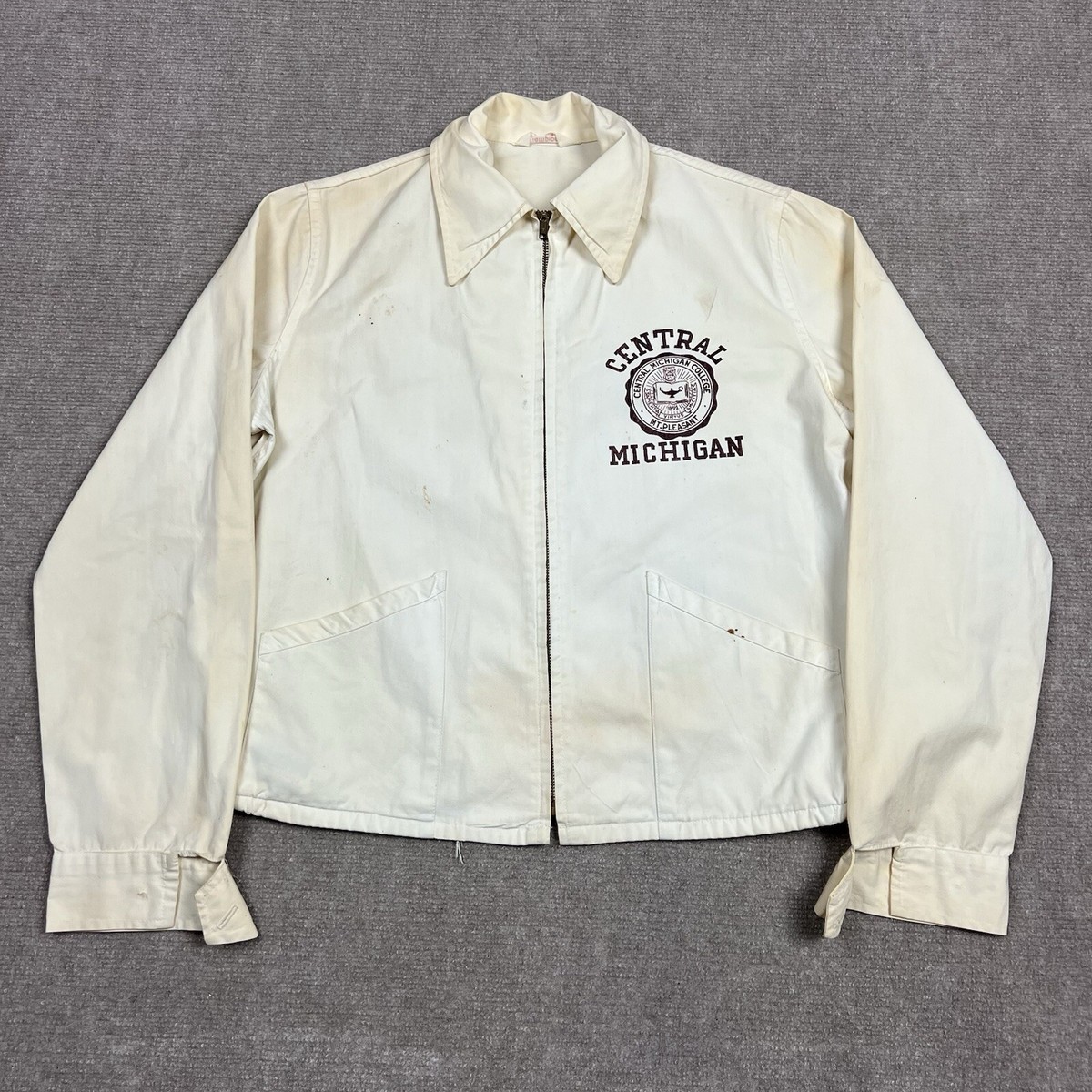 Vintage 50s Champion Central Michigan College Harrington Jacket