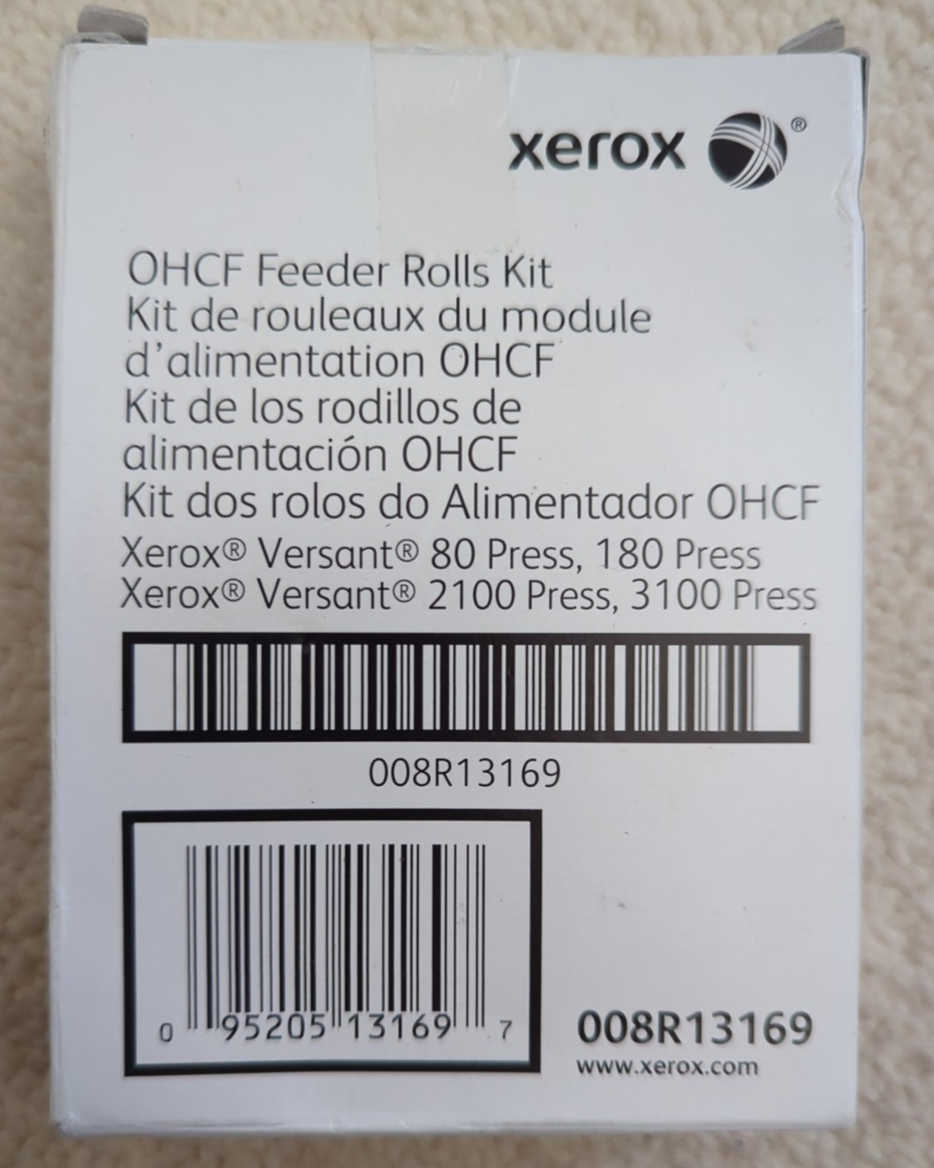 Xerox OHCF Feeder Rolls Kit 008R13169 Versant 80 180 2100 3100 Press - New
