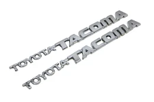 95-04 Toyota Tacoma Door  Side Badge  Logo Fender  Chrome Set