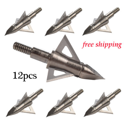 12 Stück Bogenschießen Pfeilspitze Broadheads 100 Getreidepfeilspitzen Jagd