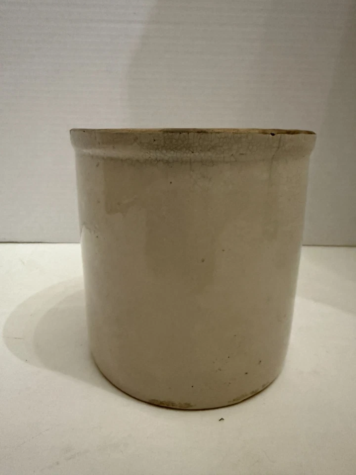 Vintage Stoneware Louisville Pottery Blue Cherokee Indian 8 Stars Crock 2 Quart - Image 3 of 4