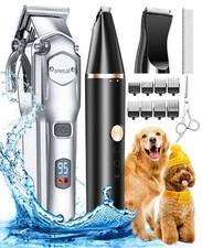 oneisall Dog Grooming Kit for Heavy Thick Hair&Coats/Low Noise Rechargeable C...