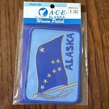 Vintage Alaska Iron On Woven Patch Ace Alaska...