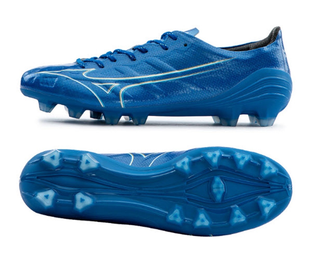 Mizuno Men ALPHA PRO MD Cleats Blue Football Spike Boot GYM