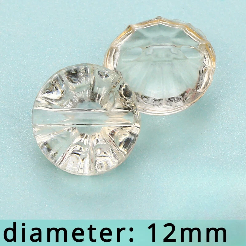 50X DIY Acrylic Clear Buttons Crystal Sewing Craft for Cardigan Costume Decor - Image 4 of 4