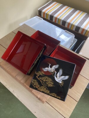 Japanese lunch box, Vintage Bento Boxes, 3 Tier Stacking Storage