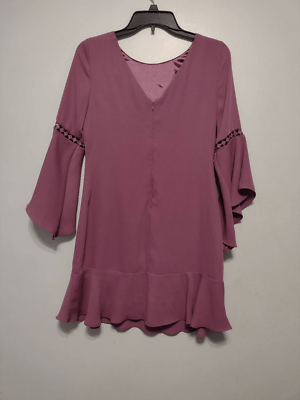 whbm purple dress Strapless Chiffon Maxi Dress