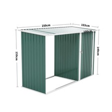 Image of Outdoor Logs Store Galvanized Firewood Shelter Garden Shed Tools Storage Shed