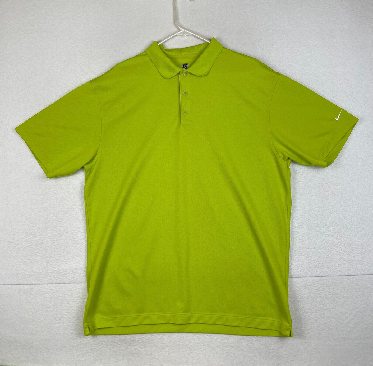 Nike Golf Polo Shirt Adult XL Neon Green Short Sleeve Active Mens