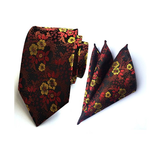 Set fazzoletti quadrato da uomo elegante e colorato fiore paisley - Foto 2 di 15