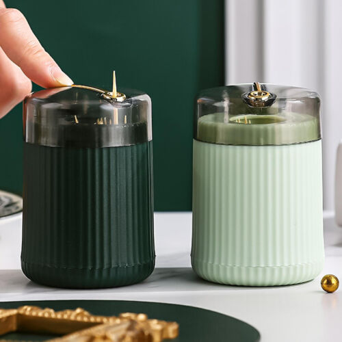 2×Automatic Pop-up Toothpick Box Holder Container Portable Toothpick Dispenser
