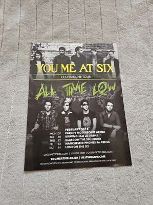 FPOT132 MAGAZIE ADVERT 11X8'' YOU ME AT SIX / ALL TIME LOW - CO-HEADLINE TOUR