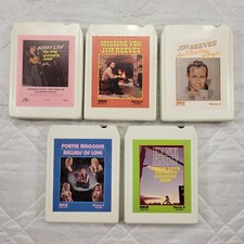 5 8 Track tapes with sleeves Johnny Cash, Jim Reeves, Porter Wagoner more