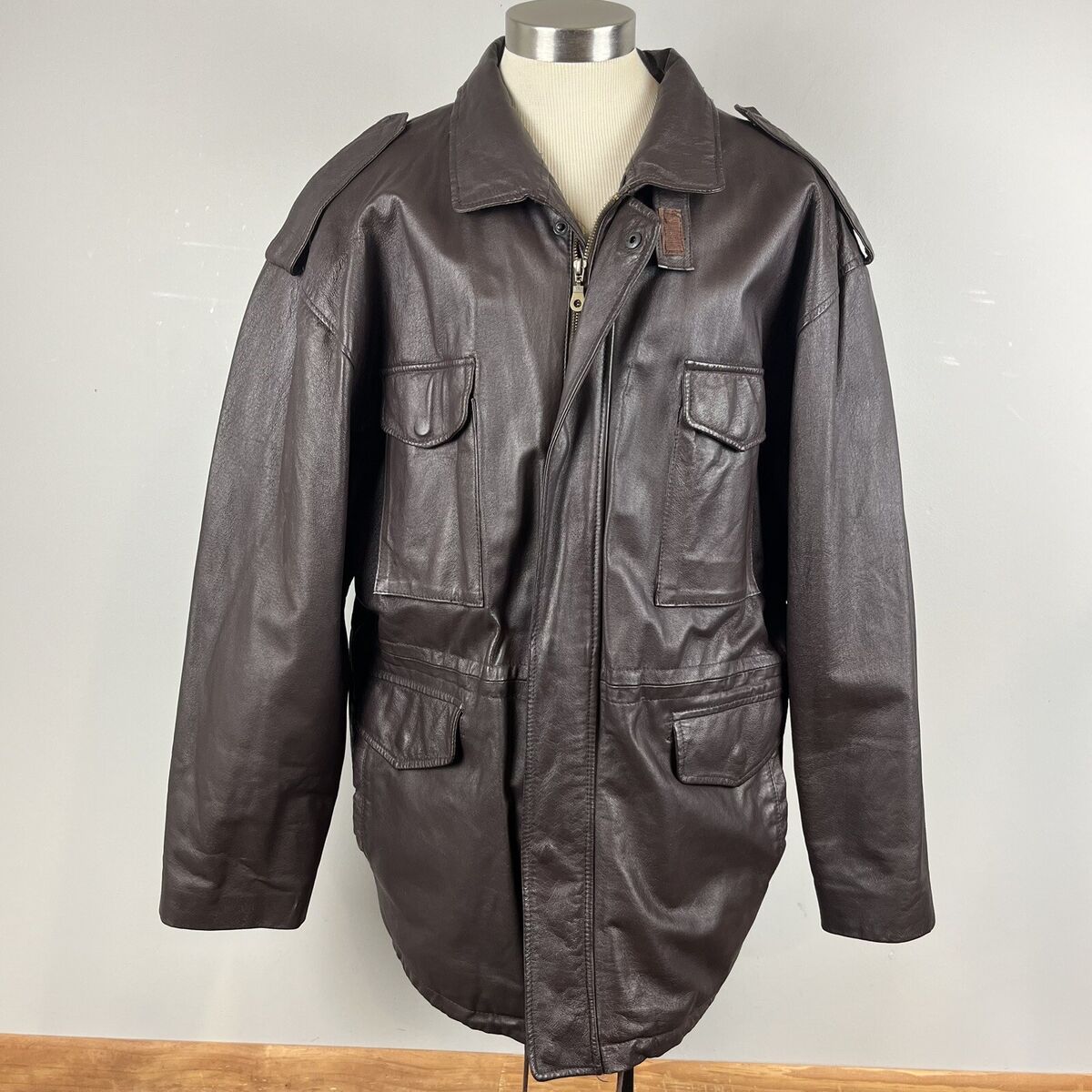 RARE VTG 70s Excelled Leather M-65 U.S. Army field jacket L RARE VTG 70s Excelled Leather M-65 U.S. Army field jacket L