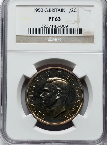 Great Britain - 1950 George VI - Half Crown - NGC PF63 -  Amber Toning!