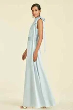 Sachin & Babi Ice Blue Kayla Halter Gown Size 12 $285