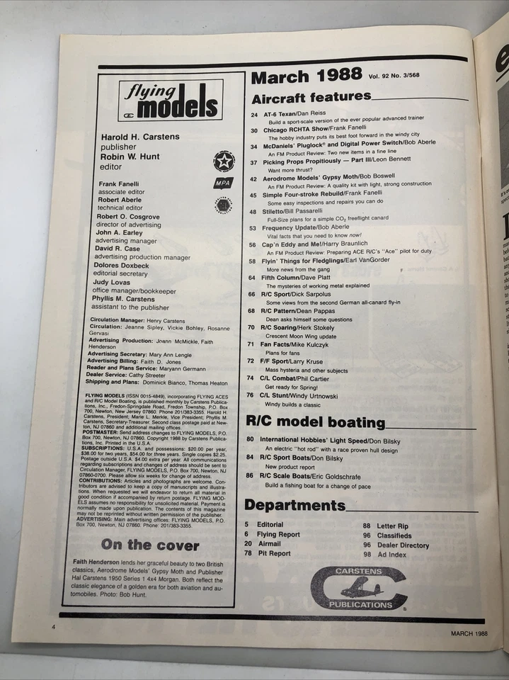 Flying Models Magazine March 1988 - Image 2 of 4