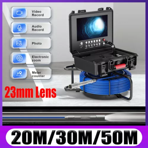 Telecamera ispezione tubi fognari contatore distanza DVR monitor Ultra HD 9 pollici 23 mm - Foto 3 di 20