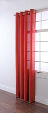 Stylemaster Chelsea Faux Silk Grommet Panel, 56-Inch by 84-Inch, Rust
