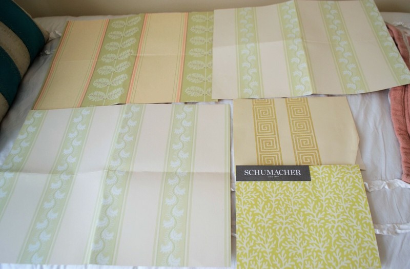 Bundle of Discontinued Designer Wallpaper Samples for Scrap Booking