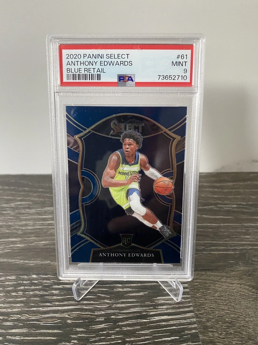 Anthony Edwards Panini Select Blue Retail 2020-21 Rookie PSA 9 RC