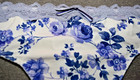 NWT White Purple Blue Floral Print Thong Panty Plus Size 4X 4XL Discreet Ship — photo 4