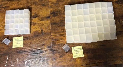 DeStash Lot 6: 263 Small Transparent Plastic Snap-close Bead Containers