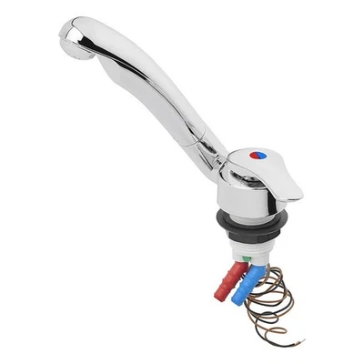 12V Einhebelmischer Wasserhahn klappbar Warm- Kaltwasser Microschalter Chrom - Bild 1 von 4
