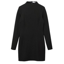 Mango Zip Knit Dress in Black, Size 0