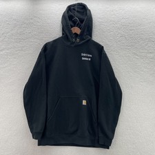 Carhartt Hoodie Mens XL Black K121 Loose Fit Midweight Pullove Workwear Outdoor